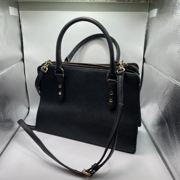 Kate Spade Black Pebbled Mulberry Street Lise Satchel & Crossbody Bag - Picture 4 of 16